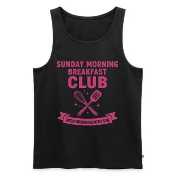 Frühstück Sonntagmorgen Frühstücksclub-Brunch - Männer Premium Bio Tank Top - Schwarz - Vorne - Michal (187cm)