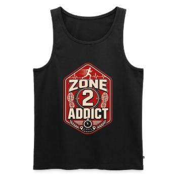 Marathon Marathon Runners Running - Men's Premium Organic Tank Top - black - Front - Michal (187cm)