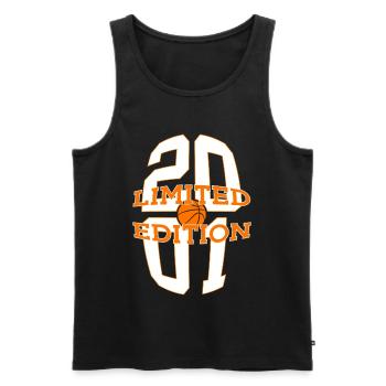 25E ANNIVERSAIRE DU BASKETBALL EN ÉDITION LIMITÉE 2001 - Débardeur bio Premium Homme - noir - Devant - Michal (187cm)