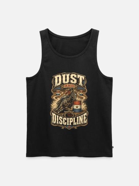 Rodeo American Dust And Discipline - Men's Premium Organic Tank Top - black
