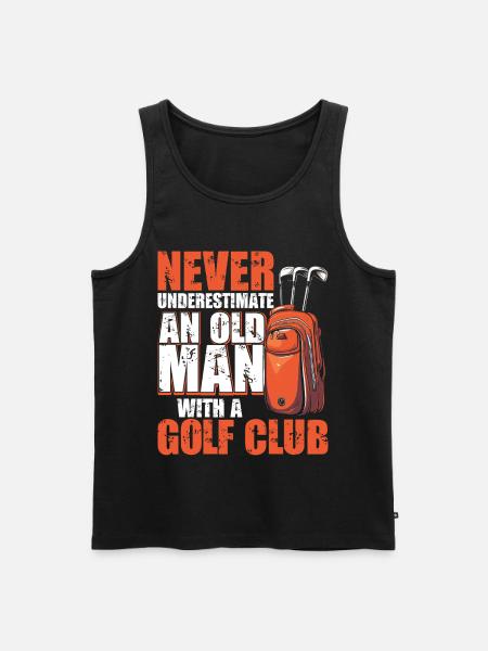 Never underestimate Grandpa Golf - Men's Premium Organic Tank Top - black