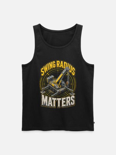 Kranführer Kranfahrer Swing Radius Matters - Männer Premium Bio Tank Top - Schwarz