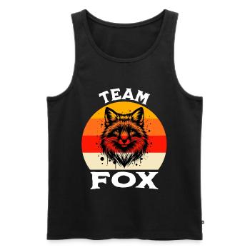 Team Red Fox Fox - Men's Premium Organic Tank Top - black - Front - Michal (187cm)