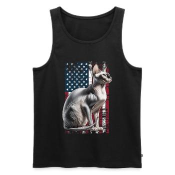 Sphynx Cat US Sphynxkatze - Débardeur bio Premium Homme - noir - Devant - Michal (187cm)
