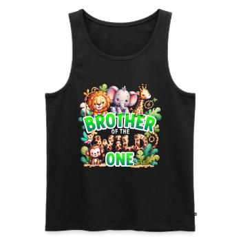Bruder des Wilden - Männer Premium Bio Tank Top - Schwarz - Vorne - Michal (187cm)
