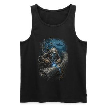 Unterwasserschweißer Unterwasser Schweißer - Männer Premium Bio Tank Top - Schwarz - Vorne - Michal (187cm)