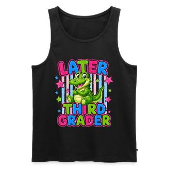 Goodbye CE2 Hello CM1 | Cute Crocodile - Men's Premium Organic Tank Top - black - Front - Michal (187cm)