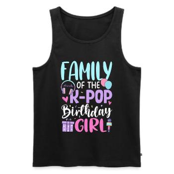 Famille de la fille d’anniversaire de la K-Pop - Débardeur bio Premium Homme - noir - Devant - Michal (187cm)