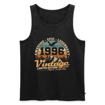 Vintage 1996 Jahrgang Retro Geburtstag Geschenk - Männer Premium Bio Tank Top - Schwarz - Vorne - Michal (187cm)
