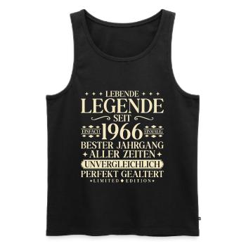 Baujahr 1966 Geburtstag 60 Jahre Unvergleichlich - Männer Premium Bio Tank Top - Schwarz - Vorne - Michal (187cm)