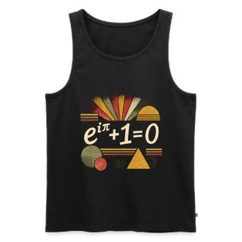L’identité d’Euler rétro Math Science Fan - Débardeur bio Premium Homme - noir - Devant - Michal (187cm)