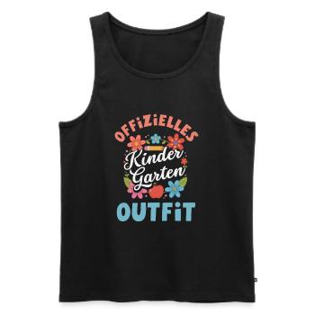 Offizielles Kindergarten Outfit Erzieherin Spruch - Männer Premium Bio Tank Top - Schwarz - Vorne - Michal (187cm)