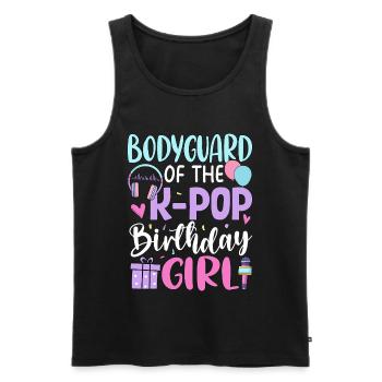 Bodyguard Of The K-Pop Birthday Girl - Men's Premium Organic Tank Top - black - Front - Michal (187cm)