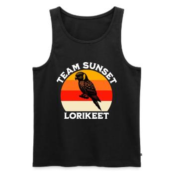 Team Forstenlori - Männer Premium Bio Tank Top - Schwarz - Vorne - Michal (187cm)