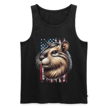 Agouti US Aguti - Débardeur bio Premium Homme - noir - Devant - Michal (187cm)