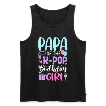 Papa de La Fille d’anniversaire K-Pop - Débardeur bio Premium Homme - noir - Devant - Michal (187cm)