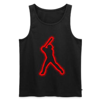 Baseball garçons joueurs de baseball masculins - Débardeur bio Premium Homme - noir - Devant - Michal (187cm)