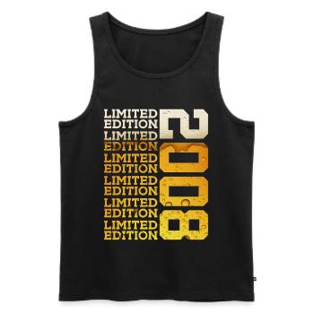 LIMITED EDITION 2008 BIER 18. GEBURTSTAG - Männer Premium Bio Tank Top - Schwarz - Vorne - Michal (187cm)