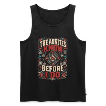 Hmong The Aunties Know Before I Do - Männer Premium Bio Tank Top - Schwarz - Vorne - Michal (187cm)