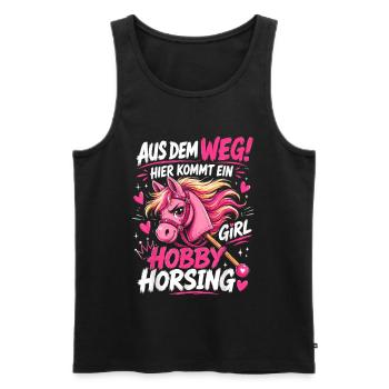 Hobby Horse Aus dem Weg Ich Bin EIN Hobby Horsing - Männer Premium Bio Tank Top - Schwarz - Vorne - Michal (187cm)