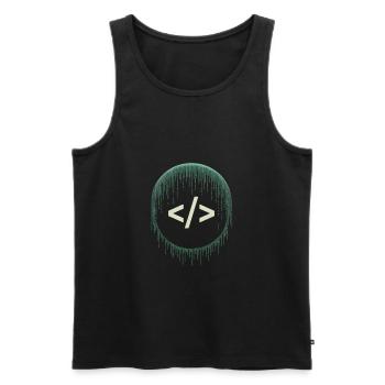 Programmers – Coding Developers & Computer Scientists - Men's Premium Organic Tank Top - black - Front - Michal (187cm)