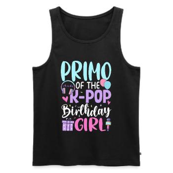 Premier de The K-Pop Birthday Girl - Débardeur bio Premium Homme - noir - Devant - Michal (187cm)