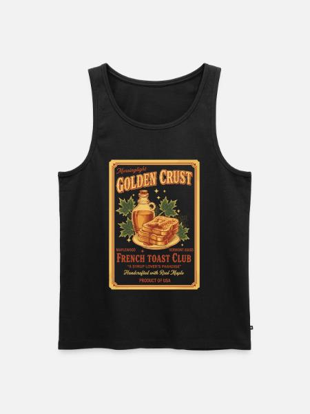 Breakfast Funny Brunch Coffee French - Men's Premium Organic Tank Top - black