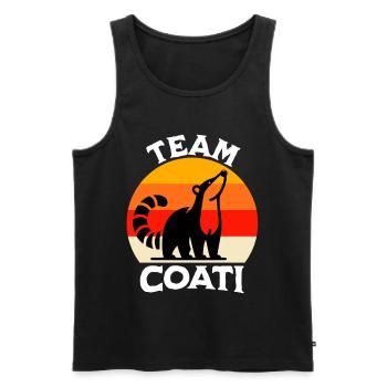Team Coati - Débardeur bio Premium Homme - noir - Devant - Michal (187cm)