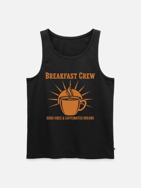 Breakfast Crew Caffeinated Dreams - Men's Premium Organic Tank Top - black