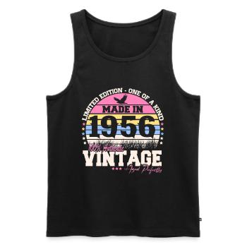 Vintage 1956 Vintage Birthday Gift - Men's Premium Organic Tank Top - black - Front - Michal (187cm)