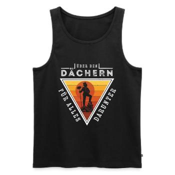 Schornsteinfeger Über den Dächern. Alles darunter. - Männer Premium Bio Tank Top - Schwarz - Vorne - Michal (187cm)