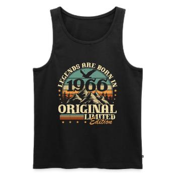 Legends 1966 Vintage 60th Birthday Gift - Men's Premium Organic Tank Top - black - Front - Michal (187cm)