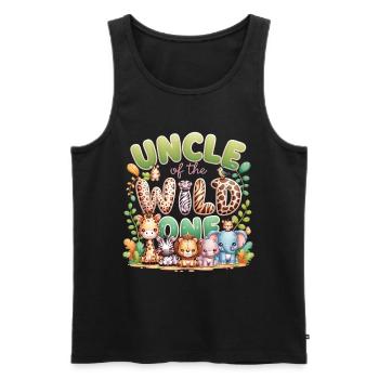 Oncle de la meute sauvage - Faune - Débardeur bio Premium Homme - noir - Devant - Michal (187cm)