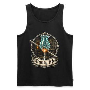 Glassblower Punty Life - Men's Premium Organic Tank Top - black - Front - Michal (187cm)