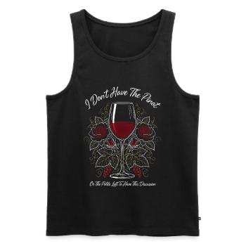 Conception de la Bloom de Verre à Vin - Débardeur bio Premium Homme - noir - Devant - Michal (187cm)