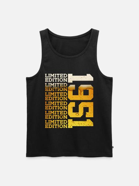LIMITED EDITION 1951 BEER 75TH BIRTHDAY - Men's Premium Organic Tank Top - black