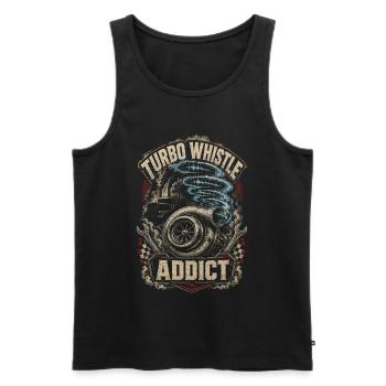 Rolling Coal Turbo Whistle - Men's Premium Organic Tank Top - black - Front - Michal (187cm)
