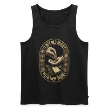 Coin Collector Numismatics Coin Collecting - Men's Premium Organic Tank Top - black - Front - Michal (187cm)