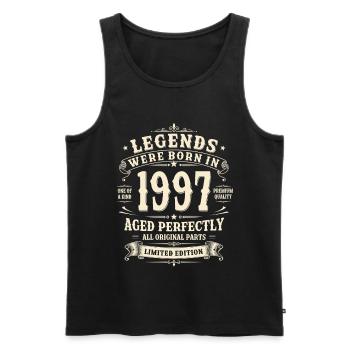 29th Birthday Gift 1997 Man Vintage Retro - Men's Premium Organic Tank Top - black - Front - Michal (187cm)