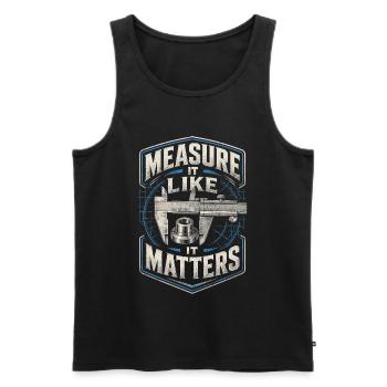 Cutting machine operator CNC router - Men's Premium Organic Tank Top - black - Front - Michal (187cm)