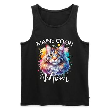 Maine Coon Mama - Männer Premium Bio Tank Top - Schwarz - Vorne - Michal (187cm)