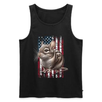 Degu US Degu - Men's Premium Organic Tank Top - black - Front - Michal (187cm)