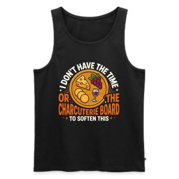 Time Crunch Charcuterie Humor - Men's Premium Organic Tank Top - black - Front - Michal (187cm)