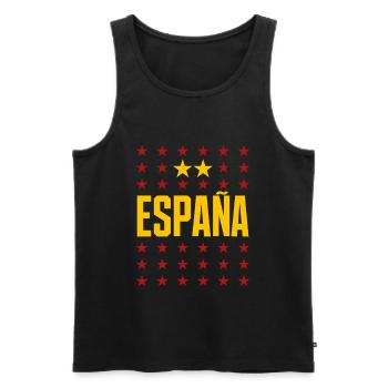 España 2 Sterne Spanien Insider Fan Statement - Männer Premium Bio Tank Top - Schwarz - Vorne - Michal (187cm)