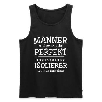 Isolierer Männer - Männer Premium Bio Tank Top - Schwarz - Vorne - Michal (187cm)