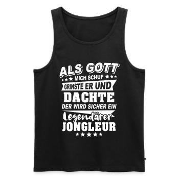 Jongleur - Männer Premium Bio Tank Top - Schwarz - Vorne - Michal (187cm)