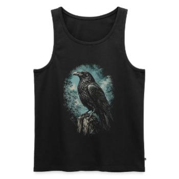 Raven Raven - Men's Premium Organic Tank Top - black - Front - Michal (187cm)