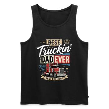 Meilleur Papa Truckin de tous les temps - Débardeur bio Premium Homme - noir - Devant - Michal (187cm)