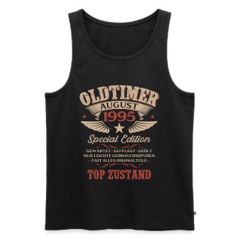 31. Geburtstag Geschenk Mann Oldtimer 1995 August - Männer Premium Bio Tank Top - Schwarz - Vorne - Michal (187cm)