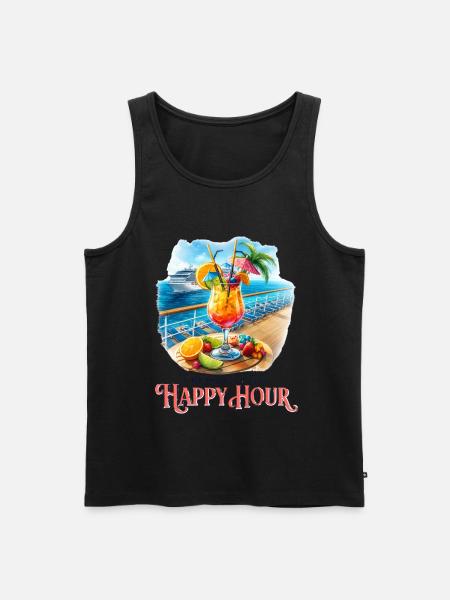 Cruising Into Happy Hour - Men's Premium Organic Tank Top - black